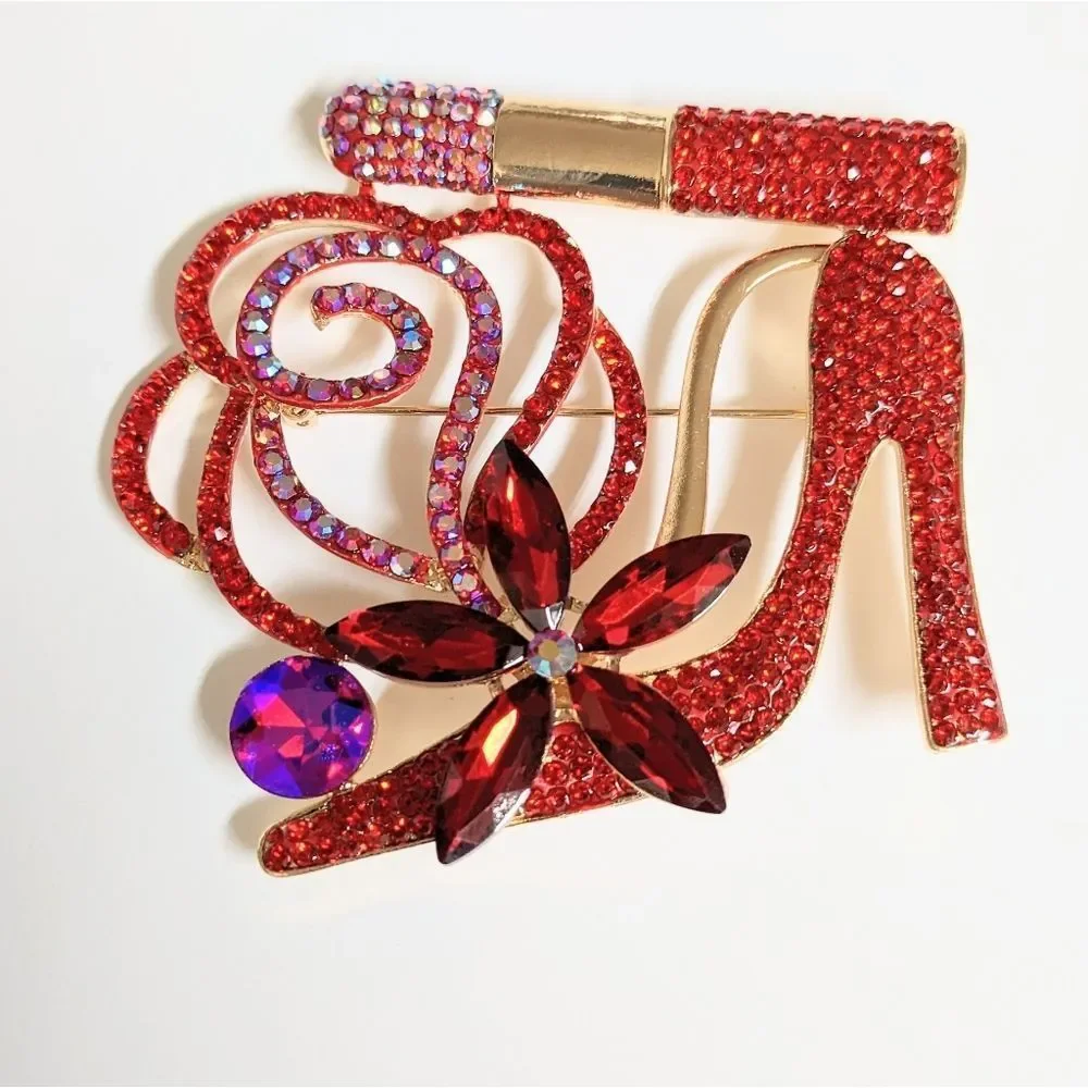 High Heels and Lipstick Brooch
